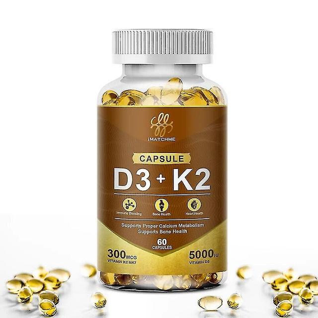 Doplnok vitamínu K2 (mk7) D3 - absorpcia vápnika - 5000 iu vitamín D3 a 100mcg Denný doplnok vitamínu K2 Mk-7 60pcs on Productcaster.