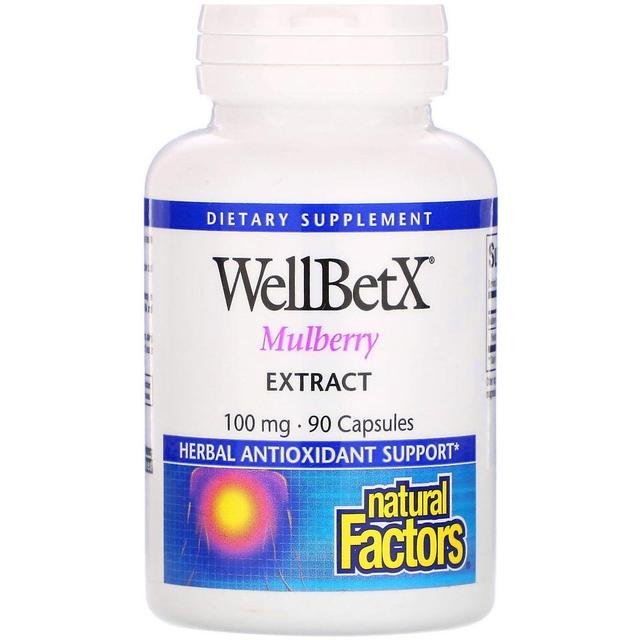 Natural Factors, WellBetX, Mulberry Extract, 100 mg, 90 Capsules on Productcaster.