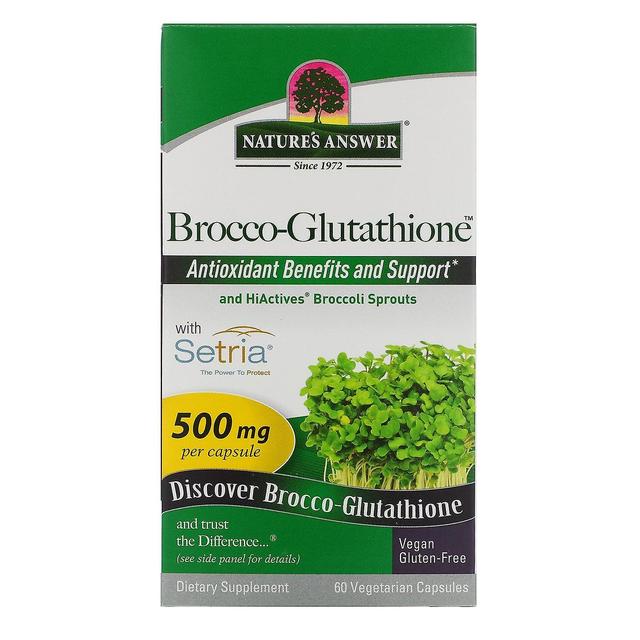 Nature's Answer Nature's Risposta, Brocco-Glutathione, 500 mg, 60 Capsule Vegetariane on Productcaster.