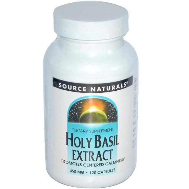 Source Naturals Källa Naturals, Holy Basil Extract, 450 mg, 120 kapslar on Productcaster.