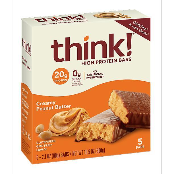 Think! Thinkthin krémové arašidové maslo s vysokým obsahom bielkovín, 2,1 oz., 5 počítať on Productcaster.