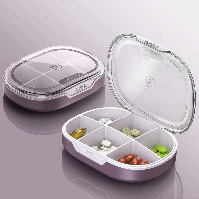 Pill Box, Small Travel Pill Case For Torebka, Pocket Mini Daily Vitamin Gummy Organizer Pc + pp Do suplementu Kapsułka Olej rybny Tabletka antykonc... on Productcaster.