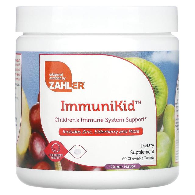 Zahler, ImmuniKid, Children's Immune System Support, Grape, 60 Chewable Tablets on Productcaster.