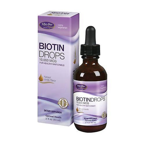 Life Flo Life-Flo Biotin dråber, 10, 000 mcg, 2 oz (pakke med 2) on Productcaster.