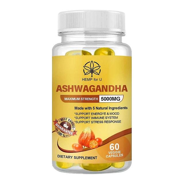 Visgaler 3pcs Vegan Ashwagandha Extract Capsules For Natural Mood, Help Stress, Focus And Brain, Energy Support, Sleep Health Non-gmo 1 bottle 120pcs on Productcaster.