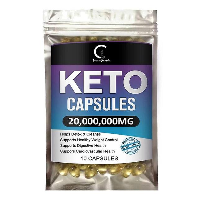 Hikig SlimeKeto Capsules Flat Belly Fat Burner Suppress Appetite Capsule Weightloss Rapid ketogenic phase 10pcs on Productcaster.