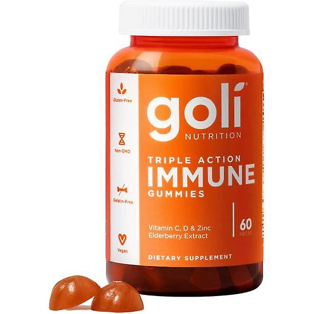 Goli nutrition immune gummies, 60 count, blackberry strawberry lemonade flavor on Productcaster.