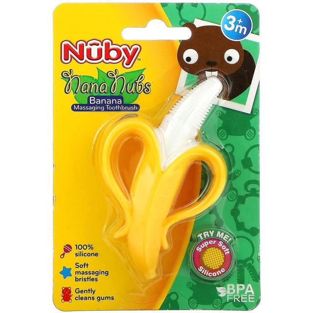 Nuby, NanaNubs banaanihierontahammasharja, 3+ kuukautta, 1 harja on Productcaster.