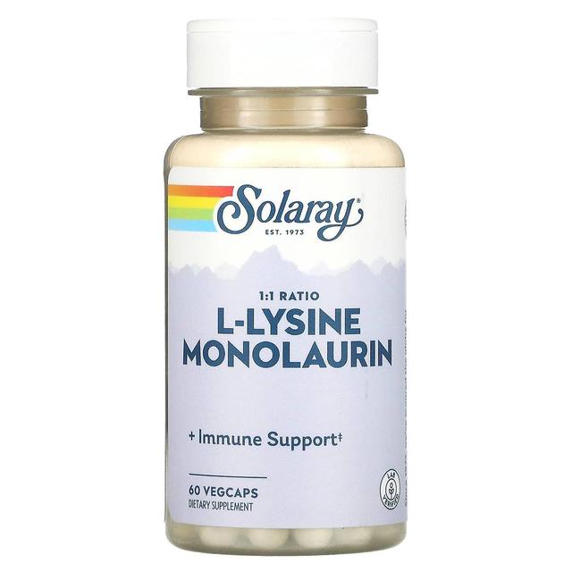 Solaray, L-Lysine Monolaurin 1:1 Ratio, 60 VegCaps on Productcaster.