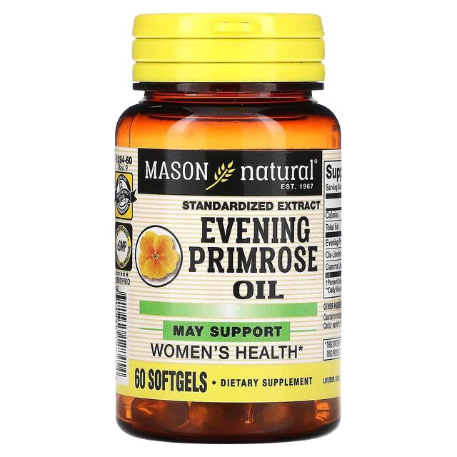 Mason Natural, Evening Primrose Oil, 60 Softgels on Productcaster.