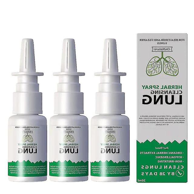 Spray nettoyant pour les poumons Herbal Detox 20 ml, nettoie et détoxifie rapidement les poumons et les voies respiratoires d'un fumeur des virus 3pcs on Productcaster.