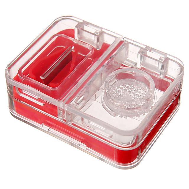 3 En 1 multifuncional doble lado Medicine Box Dustproof Cutting Vitamins Tablets Box para exteriores T Rojo on Productcaster.