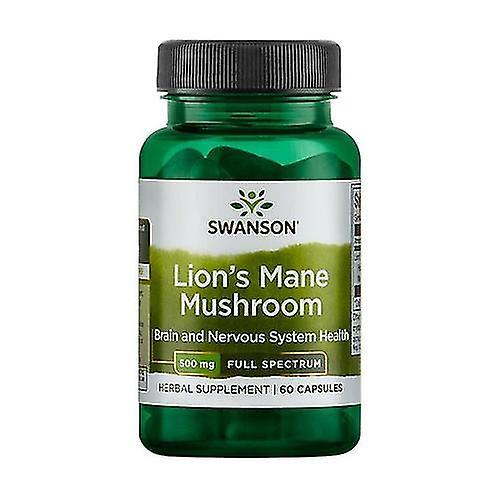 Full Spectrum Lion's Mane Mushroom, 500mg 60 Capsules- on Productcaster.