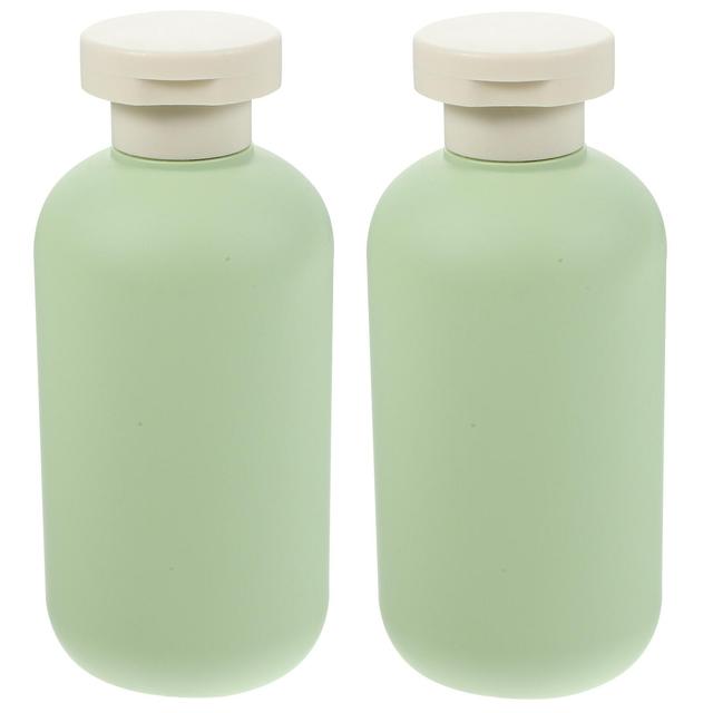 2pcs Squeeze Bottles Refillable Travel Bottles Lotion Bottles With Flips Caps For Creams Shampoo(200ml) Green 12.8X5.7CM on Productcaster.