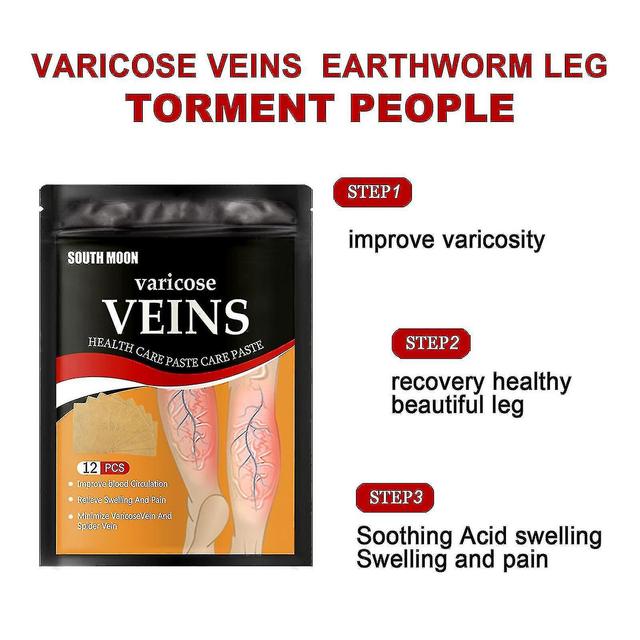 12pcs/pack Varicose Vein Patch For Spider Veins Removal Leg Care Improves Blood on Productcaster.