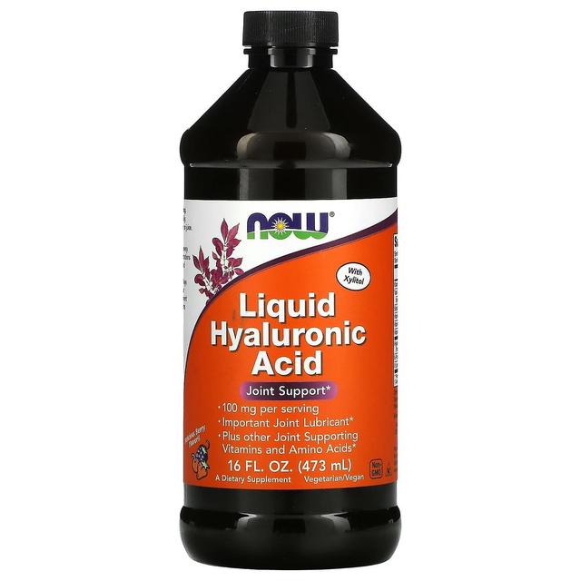 NOW Foods, Ácido Hialurônico Líquido, Baga, 100 mg, 16 fl oz (473 ml) on Productcaster.