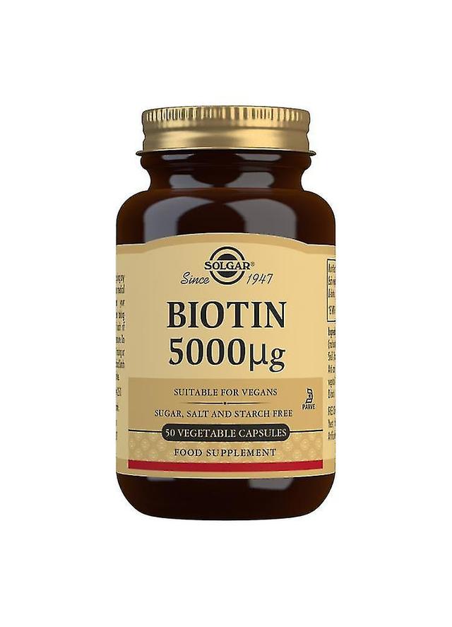 Solgar Biotin 5000 ug Vegetable Capsules Pack of 50 on Productcaster.