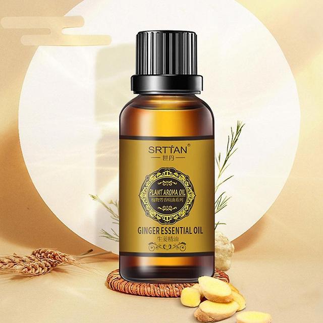 10ML Natural Ginger Oil Lymphatic Drainage Therapy Anti Aging Plant Essential Oil Promote Metabolism on Productcaster.