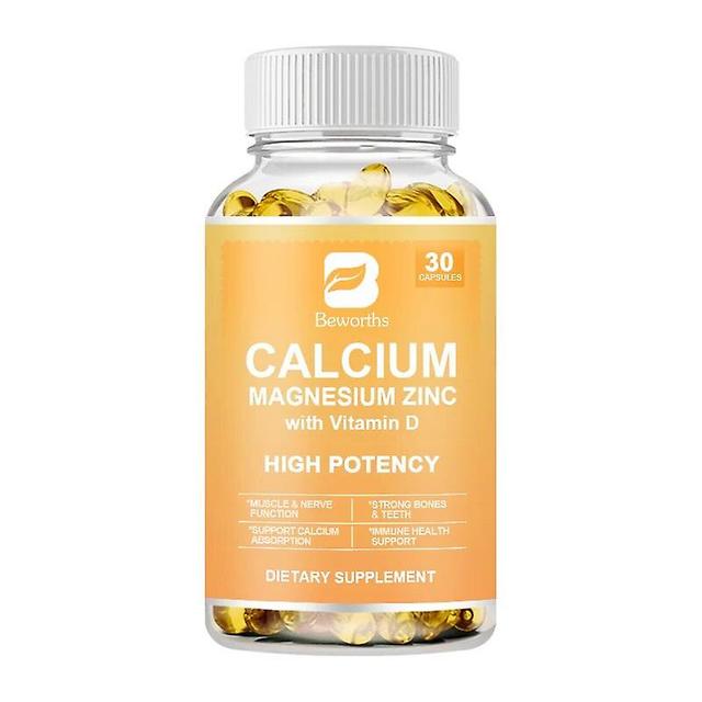 Tib Calcium Magnesium Zinc Supplement Plus Vitamin D3 & Citrate Helps Healthy Bones & Teeth & Nerve & Muscle Function Tib 30pcs on Productcaster.