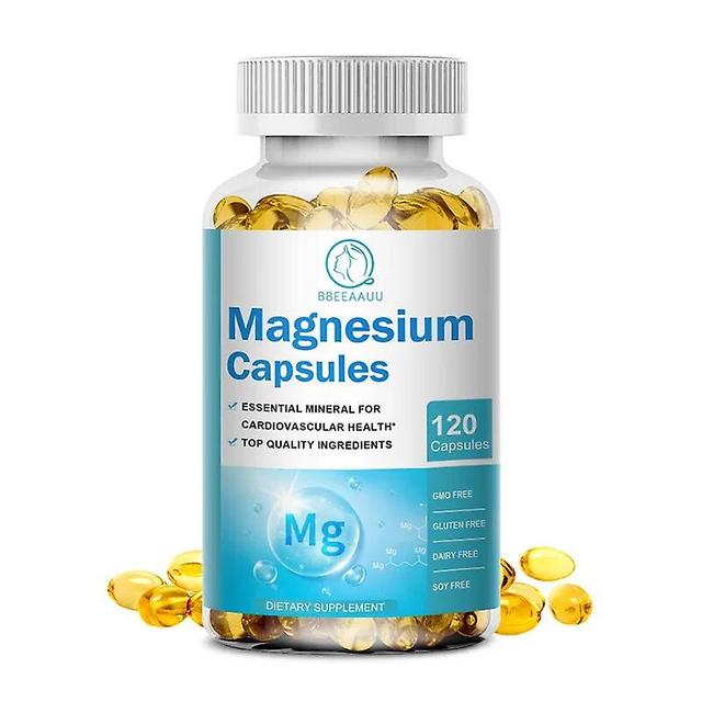 Tib Magnesium Capsule Stress Muscle Nerve Health Good Mood Brain Bones,joint And Cardiovascular Health Tib 120pcs on Productcaster.