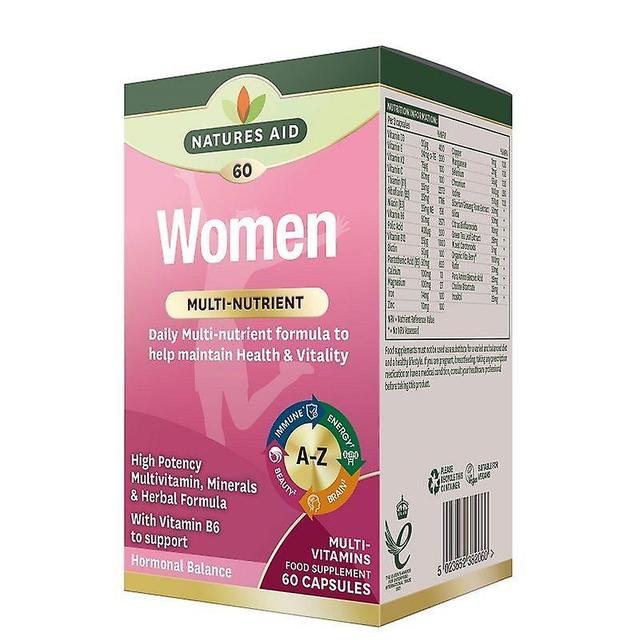 Natures Aid Nature's Aid Women's Multi-Vitamins & Minerals (+Superfoods) Caps 60 (138220) on Productcaster.