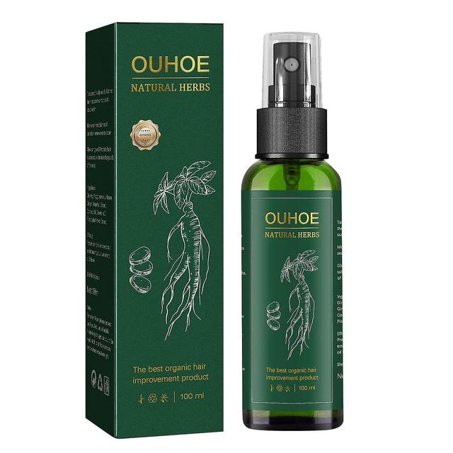 Pingguo 100ml Natural Ginseng Oil Serum Spray Hair Loss Hair Thinning Health Hair Growth Liquid Regrowth Hair Loss Green on Productcaster.