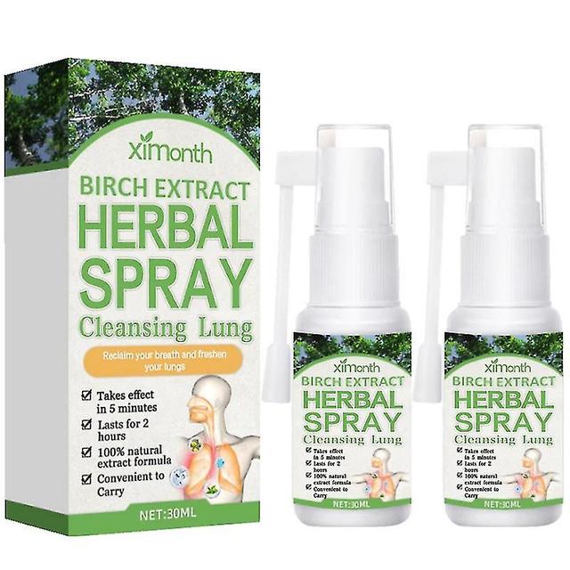 Spray de nettoyage et de réparation des poumons à base de plantes pour les gouttes d’essence de santé pulmonaire 2pcs on Productcaster.