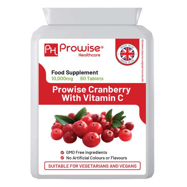 Prowise Healthcare Brusnica s vitamínom C Brusnica dvojitá sila 10,000mg 90 tabliet Vhodné pre vegetariánov a vegánov od Prowise on Productcaster.