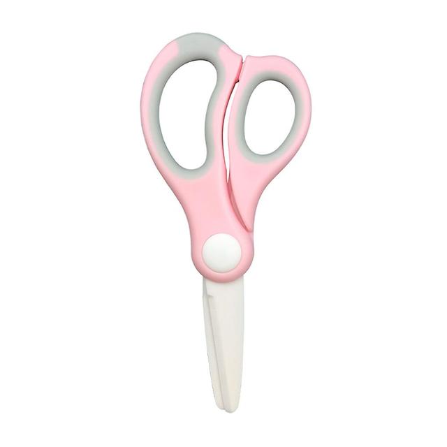 Ceramics Shear Drop-resistance Infant Safety Children Food pink on Productcaster.