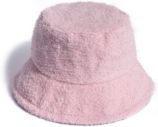 Xiersen Chapeau bob pliable en peluche courte pour femme pour l'hiver chaud et coupe-vent Rose on Productcaster.