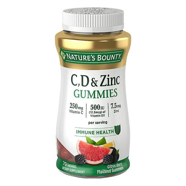 Natures Bounty Nature’s bounty c, d3, & zinc gummies, dietary supplement, citrus berry, 70 ct on Productcaster.