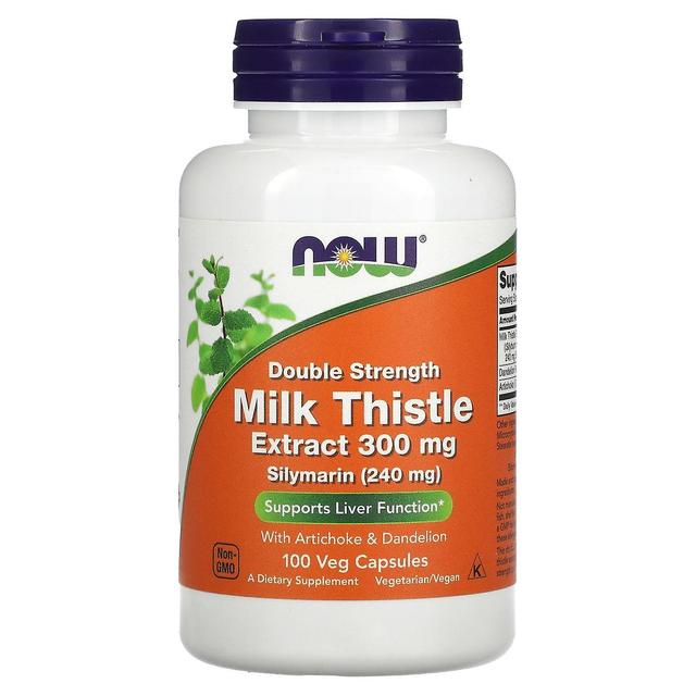 NOW Foods, Milk Thistle Extract, Double Strength, 300 mg, 100 Veg Capsules on Productcaster.