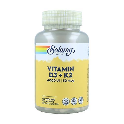 Solaray Vitamin D3 og K2 120 vegetabilske kapsler on Productcaster.