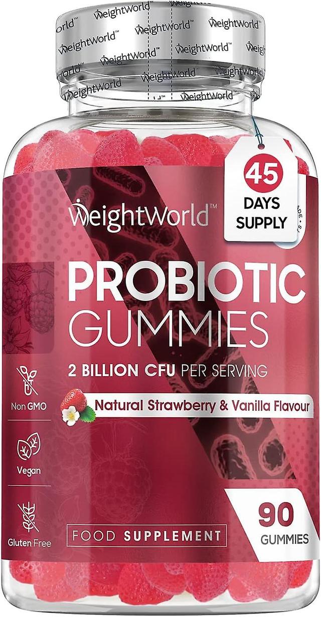 Probiotic 90 Gummies Prebiotic Gut Health Immune System & Digestive Supplement By WeightWorld on Productcaster.