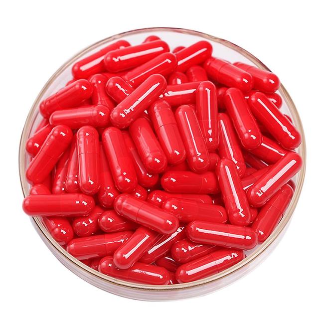 Sinknap 1000pcs Transparent Hollow Gelatin Empty Separated Medical Powder Capsule Shells Red on Productcaster.