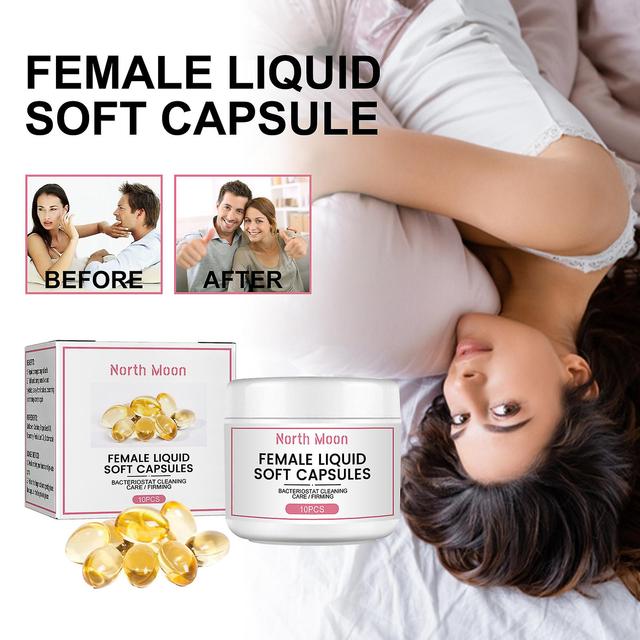 North Moon Women's Care Soft Capsules Limpeza e Firmamento da Pele do Corpo Desodorizando Cápsulas de Cuidados Corporais 10pcs on Productcaster.