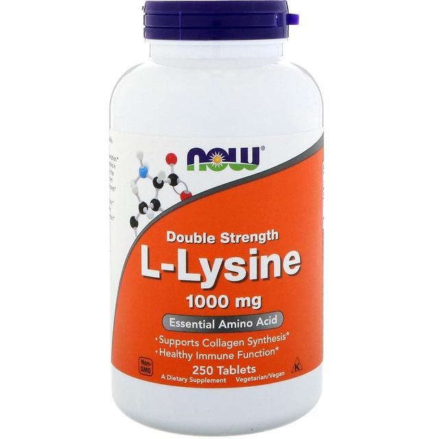 Now Foods, L-lysiini, 1 000 mg, 250 tablettia on Productcaster.