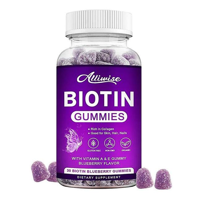 Biotyna Gummies na porost włosów z witaminą A i E Witamina Gummy Health Nail Skin Biotyna i suplement kolagenowy TIB TIB . 30szt. on Productcaster.