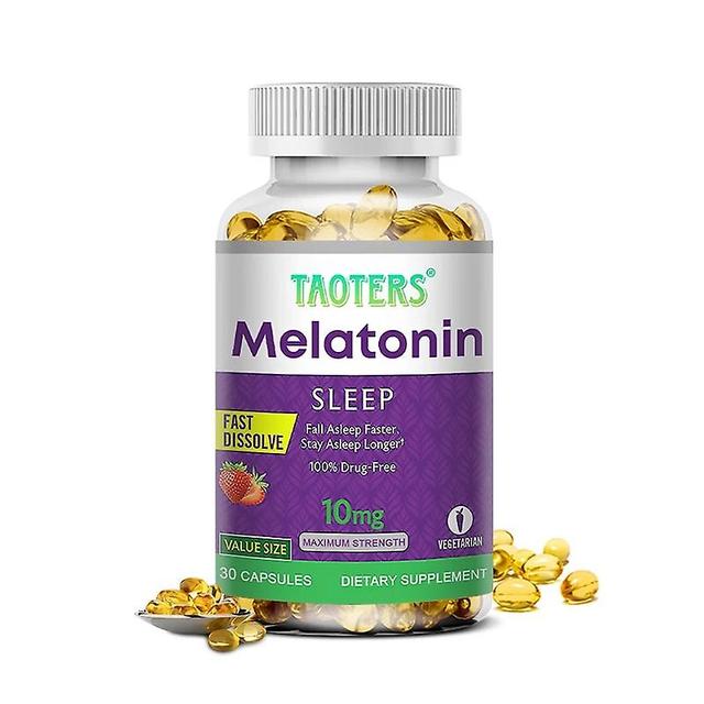 Sofirn Taoters Melatonin Sleep Aid Supplement, Helps Relieve Stress, Sleep Faster, Sleep Longer, Improve Sleep Quality, Non-GMO 30 count-1 bottle on Productcaster.