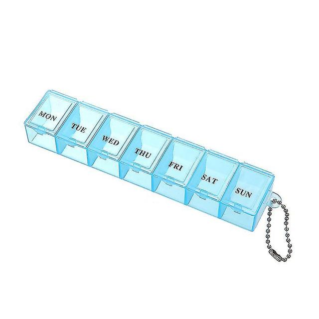 Chulian 7 Day Pill Dispenser Storage Case For Medication, Supplements, Vitamins And Cod Liver Oil(6pcs, Blue) on Productcaster.