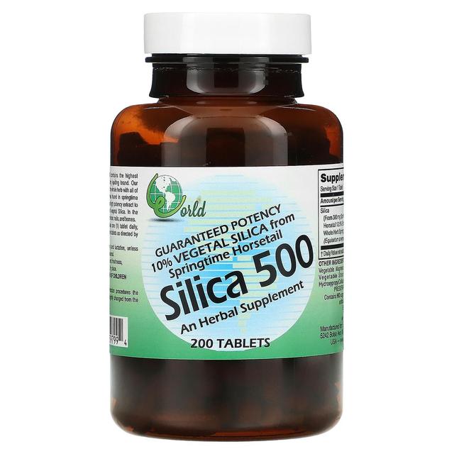 World Organic, Silica 500, 200 tabletter on Productcaster.