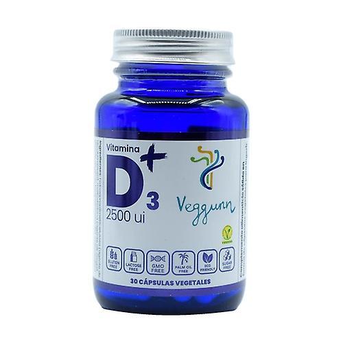 Veggunn Vitamin D3+ 2500ui 30 vegetable capsules on Productcaster.