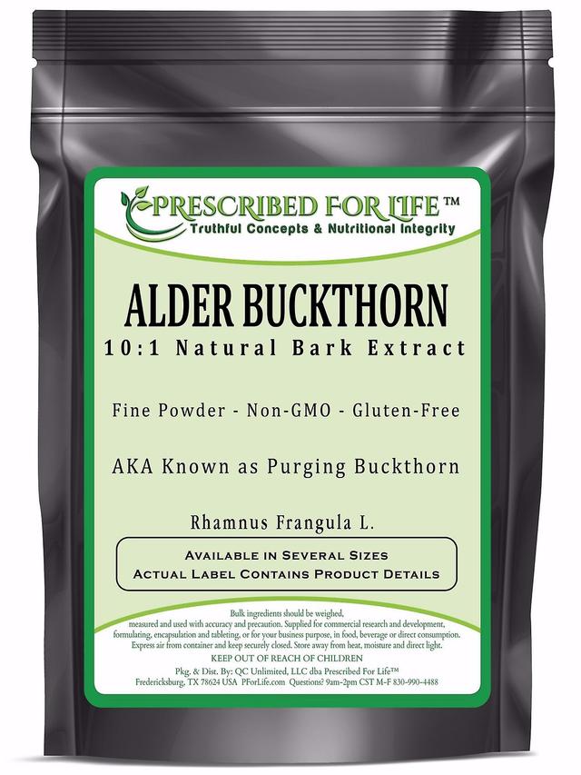 Prescribed For Life Buckthorn-10:1 luonnollinen Leppä kuori jauhe uute (Rhamnus frangula) 12 oz (340 g) on Productcaster.