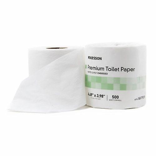 McKesson Toilet Tissue Premium White 2-Ply Standard Size Cored Roll 500 Sheets 4 x 4-1/2 Inch, Count of 1 (Pack of 1) on Productcaster.