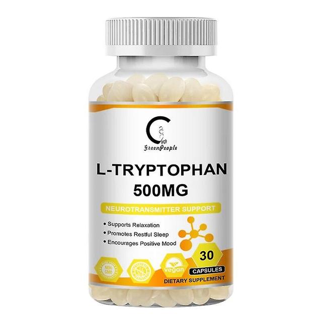 Visgaler L-Tryptophan-Kapsel Antidepressivum Anpassung von Emotionen Pflege des Nervensystems Hilfe Schlaftablette Anti-Pellagra 30pcs on Productcaster.