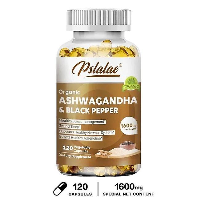 Eccpp Ashwagandha Capsules 1600 Mg With Black Pepper Extract - Supports Stress, Mood, Energy 120 Capsules on Productcaster.