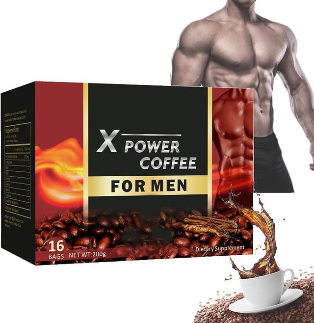 Nspiel Black Maca Men's Energy Coffee, Instant Maca Coffee Powder, Natural Energy Supplement Coffee Blend Increase Energy & Strength 200g - 1pcs on Productcaster.