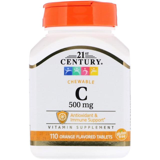 21st Century, Chewable C, 500 mg, 110 Orange Flavored Tablets on Productcaster.