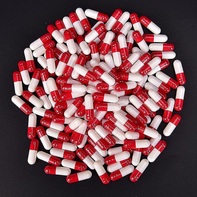 1000pcs Multicolor Empty Gelatin Capsules Pill Vcaps Gel Halal Separated Box Red white on Productcaster.