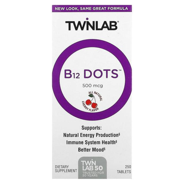 Twinlab, B12 Punkte, Kirsche, 500 mcg, 250 Tabletten on Productcaster.